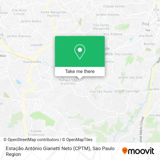 Mapa Estação Antônio Gianetti Neto (CPTM)