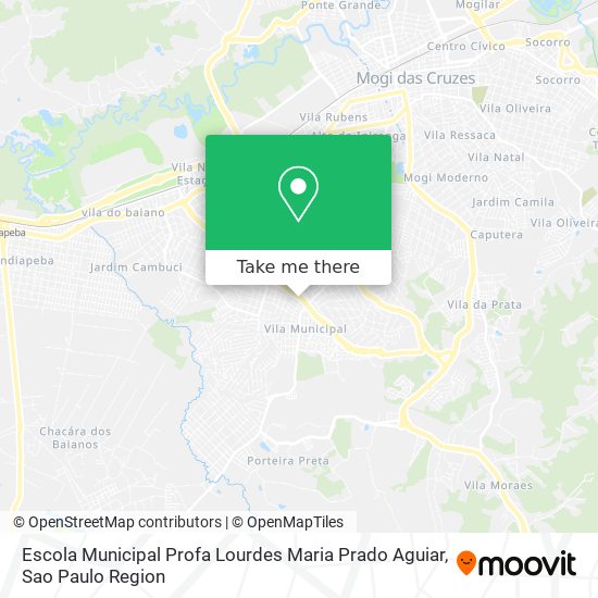 Mapa Escola Municipal Profa Lourdes Maria Prado Aguiar