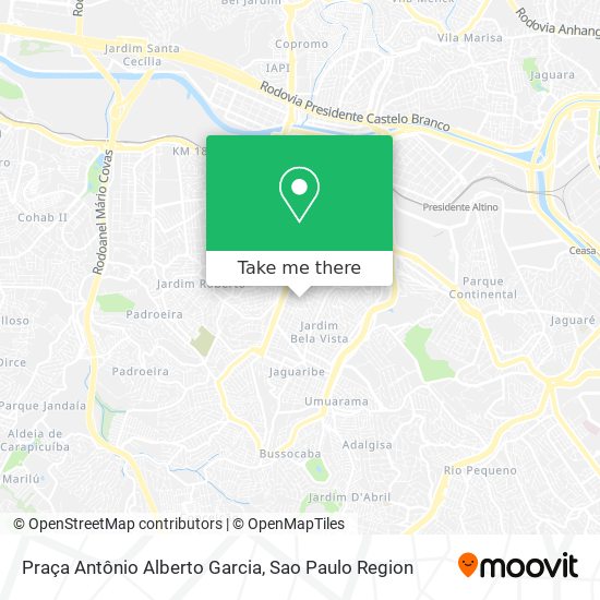 Mapa Praça Antônio Alberto Garcia