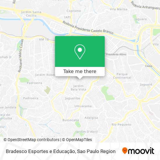 Bradesco Esportes e Educação map