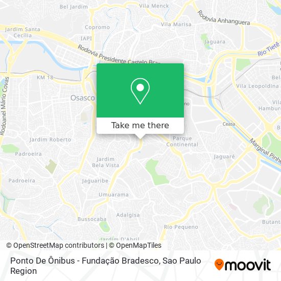 Ponto De Ônibus - Fundação Bradesco map