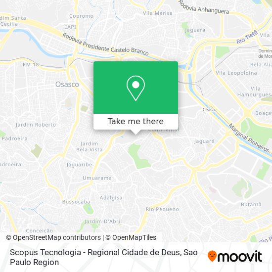 Scopus Tecnologia - Regional Cidade de Deus map
