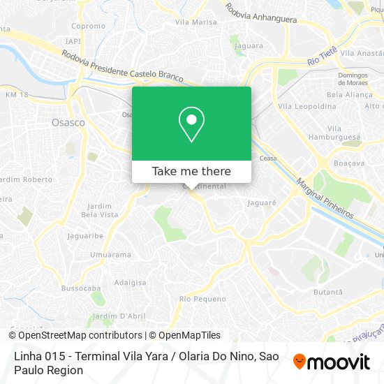 Linha 015 - Terminal Vila Yara / Olaria Do Nino map