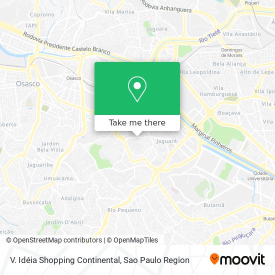 V. Idéia Shopping Continental map
