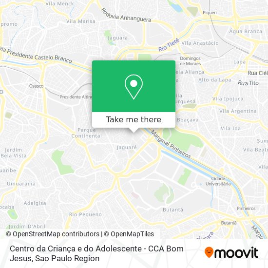 Mapa Centro da Criança e do Adolescente - CCA Bom Jesus