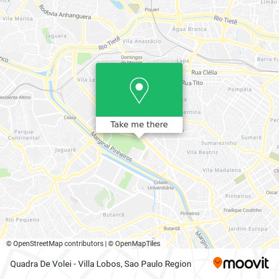 Mapa Quadra De Volei - Villa Lobos