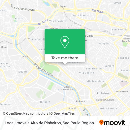 Mapa Local Imoveis Alto de Pinheiros