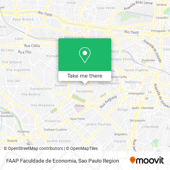 FAAP Faculdade de Economia map