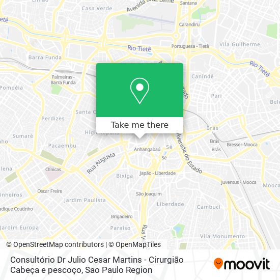 Consultório Dr Julio Cesar Martins - Cirurgião Cabeça e pescoço map