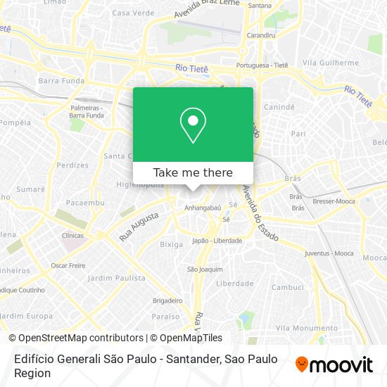 Edifício Generali São Paulo - Santander map