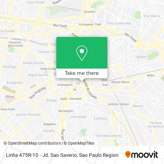 Linha 475R-10 - Jd. Sao Saverio map