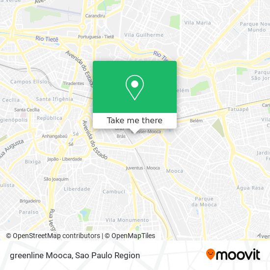 greenline Mooca map