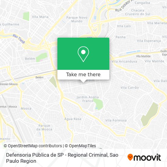 Defensoria Pública de SP - Regional Criminal map