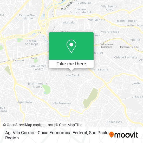 Mapa Ag. Vila Carrao - Caixa Economica Federal