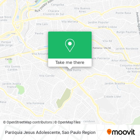 Mapa Paróquia Jesus Adolescente