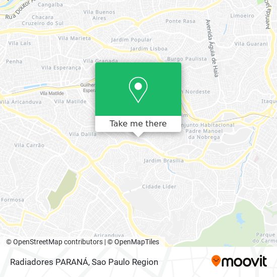 Radiadores PARANÁ map