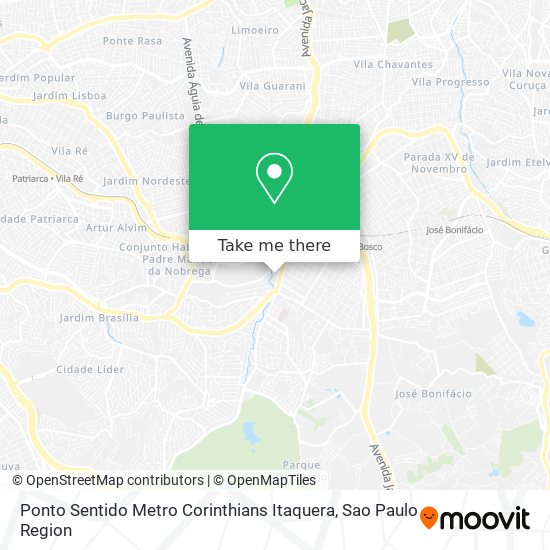 Ponto Sentido Metro Corinthians Itaquera map