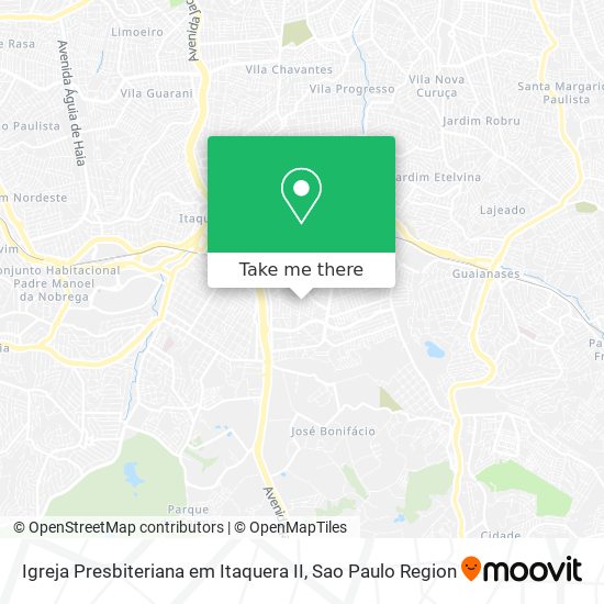 Mapa Igreja Presbiteriana em Itaquera II