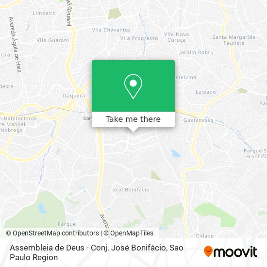 Assembleia de Deus - Conj. José Bonifácio map