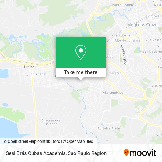 Mapa Sesi Brás Cubas Academia