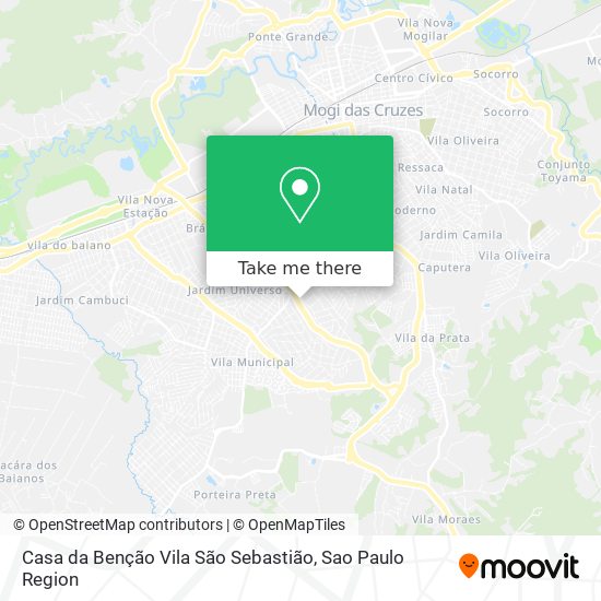 Mapa Casa da Benção Vila São Sebastião