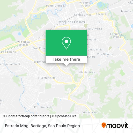 Estrada Mogi Bertioga map