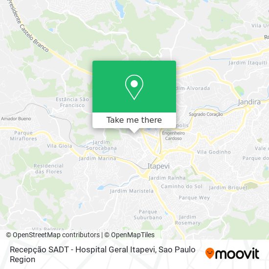 Recepção SADT - Hospital Geral Itapevi map
