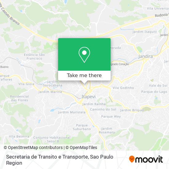 Mapa Secretaria de Transito e Transporte