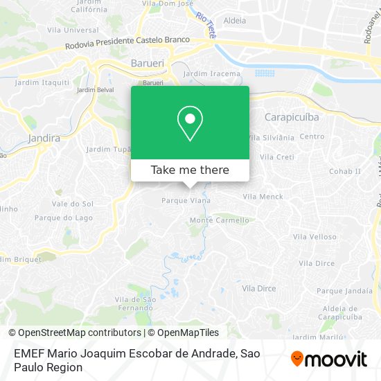 Mapa EMEF Mario Joaquim Escobar de Andrade