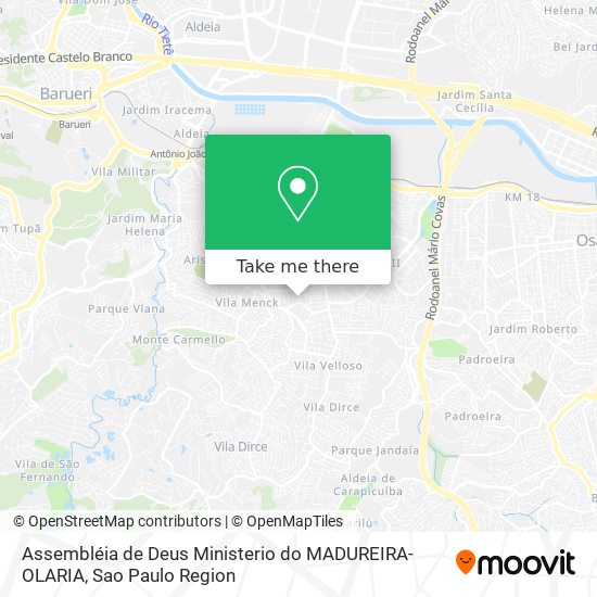 Mapa Assembléia de Deus Ministerio do MADUREIRA-OLARIA