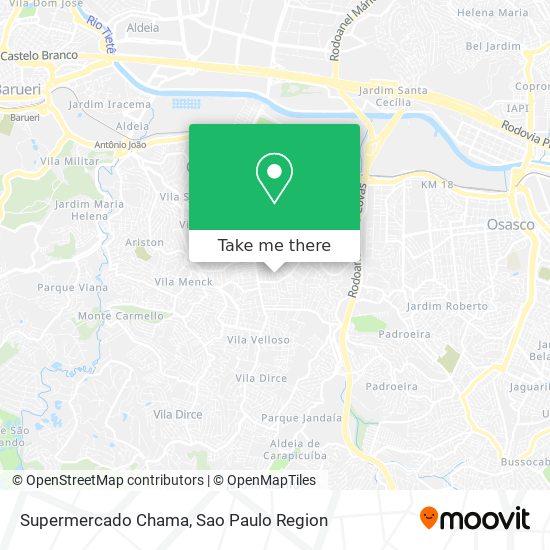 Supermercado Chama map