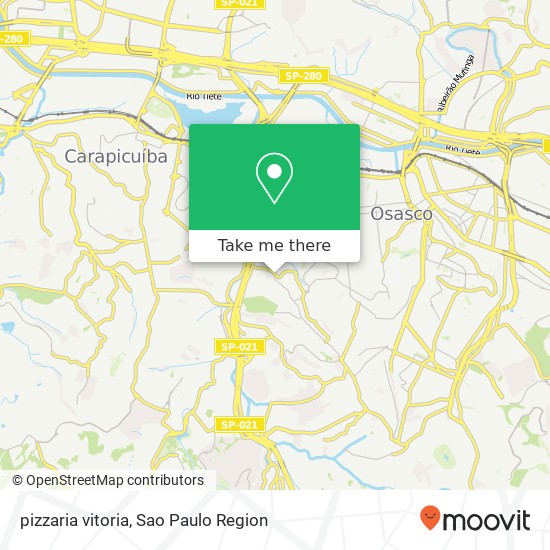 Mapa pizzaria vitoria