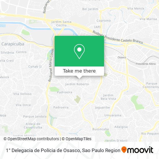 1° Delegacia de Polícia de Osasco map