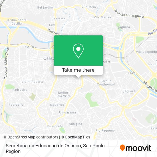 Secretaria da Educacao de Osasco map