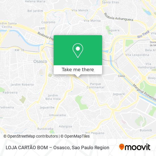 LOJA CARTÃO BOM – Osasco map