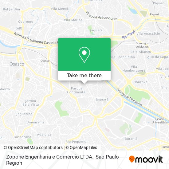 Mapa Zopone Engenharia e Comércio LTDA.
