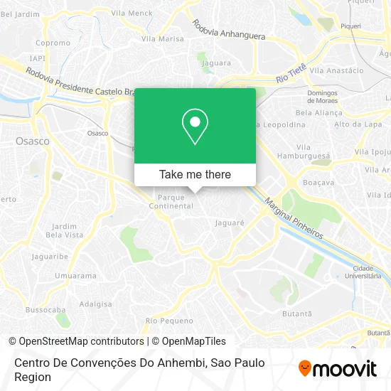 Centro De Convenções Do Anhembi map