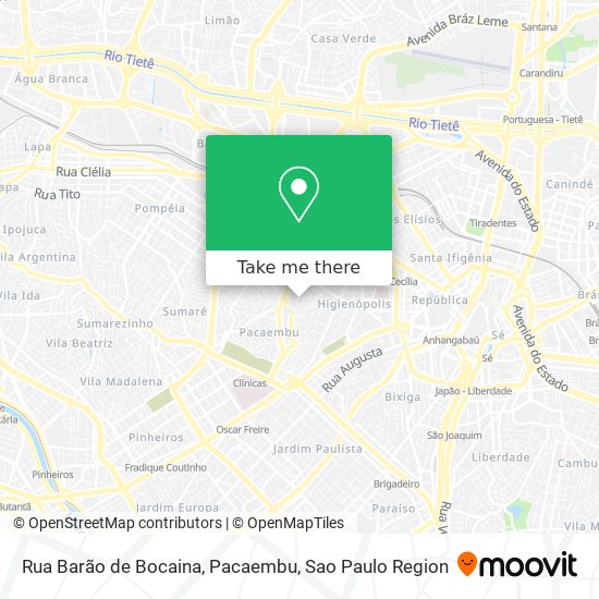 Rua Barão de Bocaina, Pacaembu map