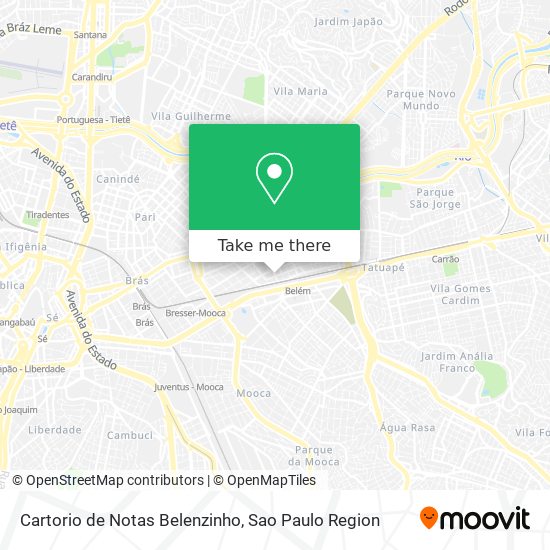 Cartorio de Notas Belenzinho map