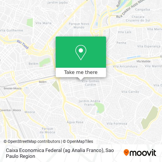 Mapa Caixa Economica Federal (ag Analia Franco)