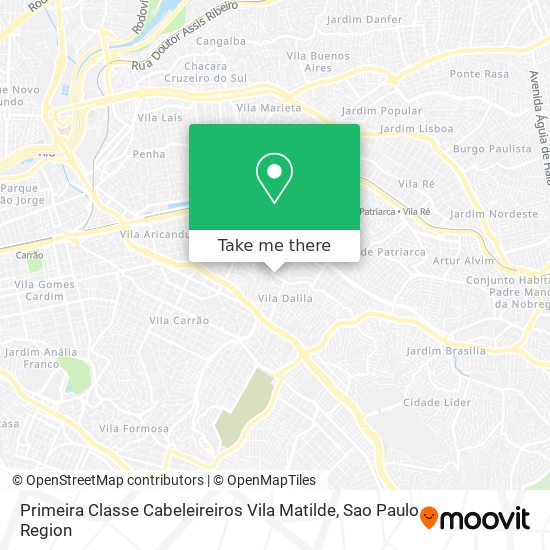 Primeira Classe Cabeleireiros Vila Matilde map