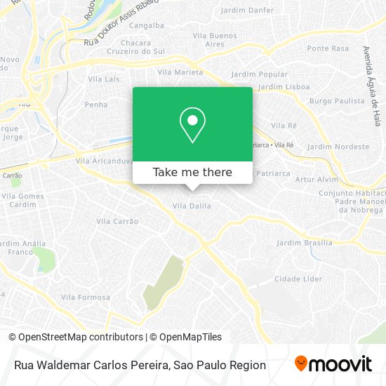 Mapa Rua Waldemar Carlos Pereira