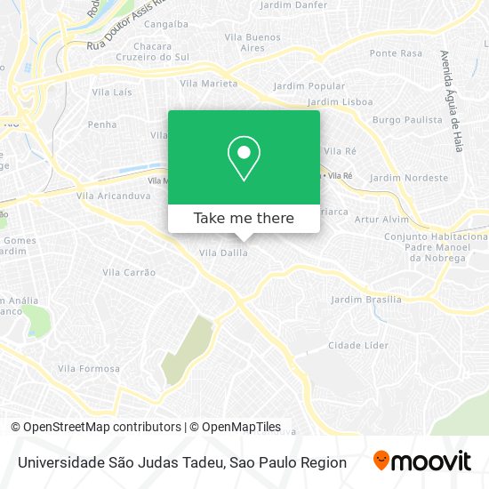 Universidade São Judas Tadeu map