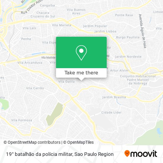 19° batalhão da polícia militar map
