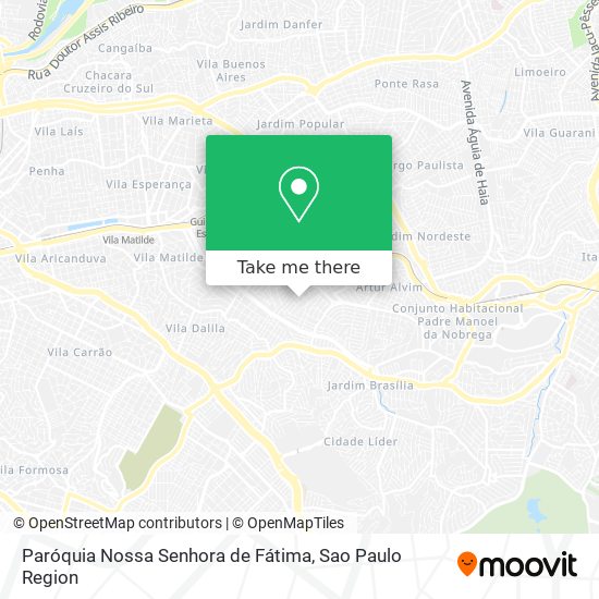 Mapa Paróquia Nossa Senhora de Fátima