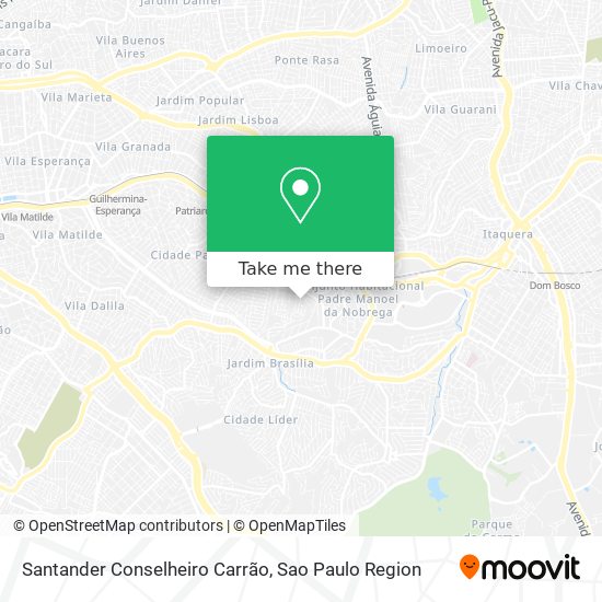 Santander Conselheiro Carrão map