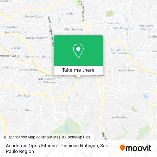 Mapa Academia Opus Fitness - Piscinas Nataçao