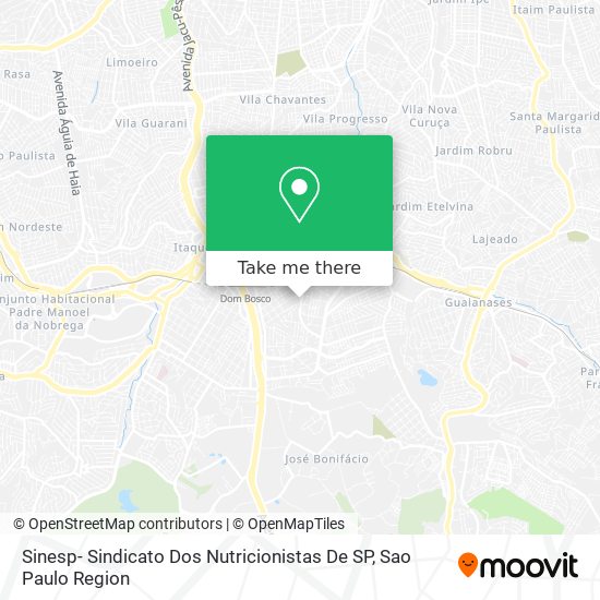 Sinesp- Sindicato Dos Nutricionistas De SP map