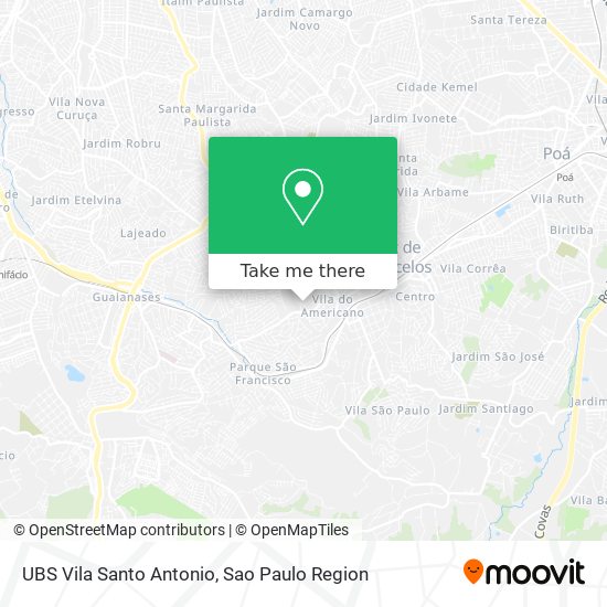 UBS Vila Santo Antonio map