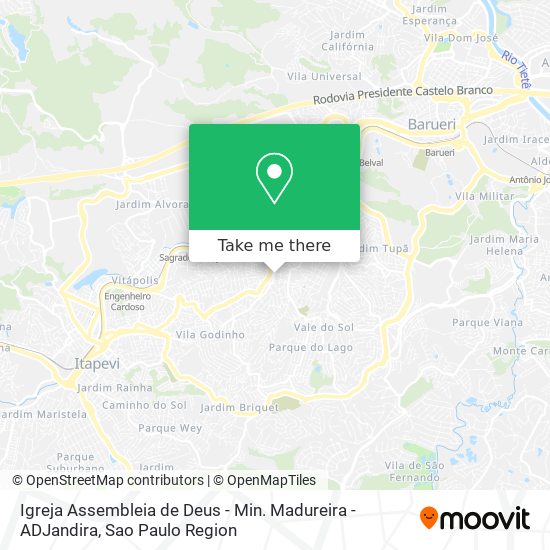 Mapa Igreja Assembleia de Deus - Min. Madureira - ADJandira